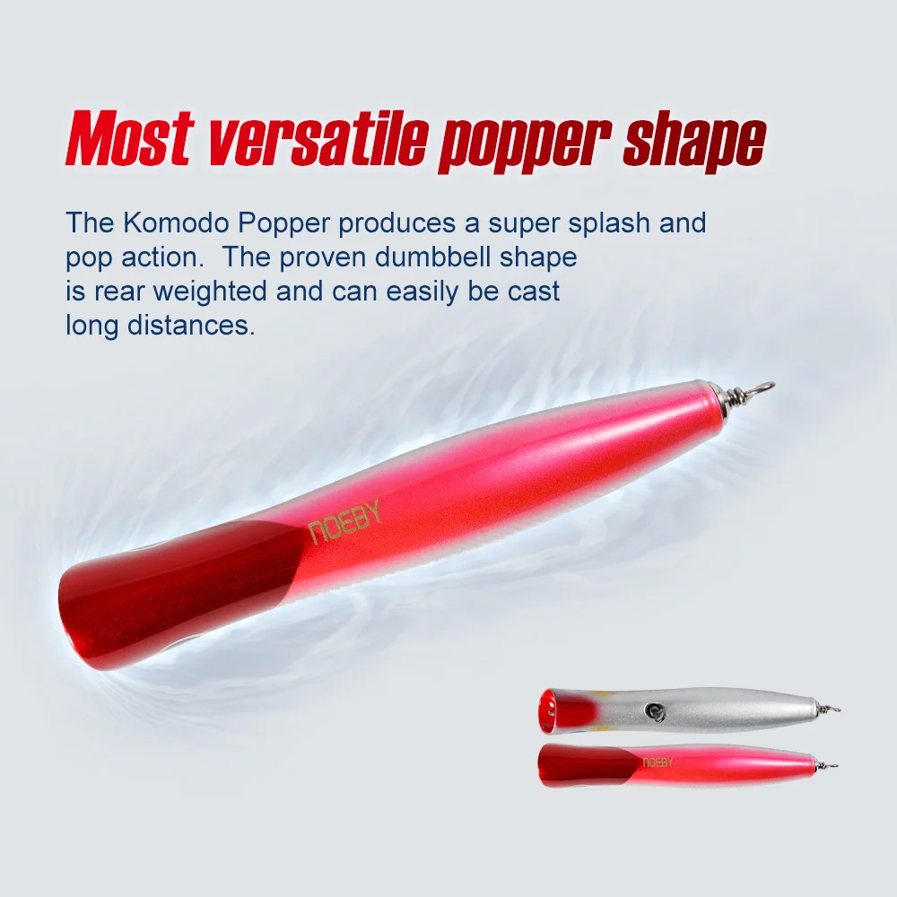 Noeby-artificial wood Popper for saltwater fishing, 18cm, 70-78g, deep cup, ocean surface, hard bait, GT tuna, big game