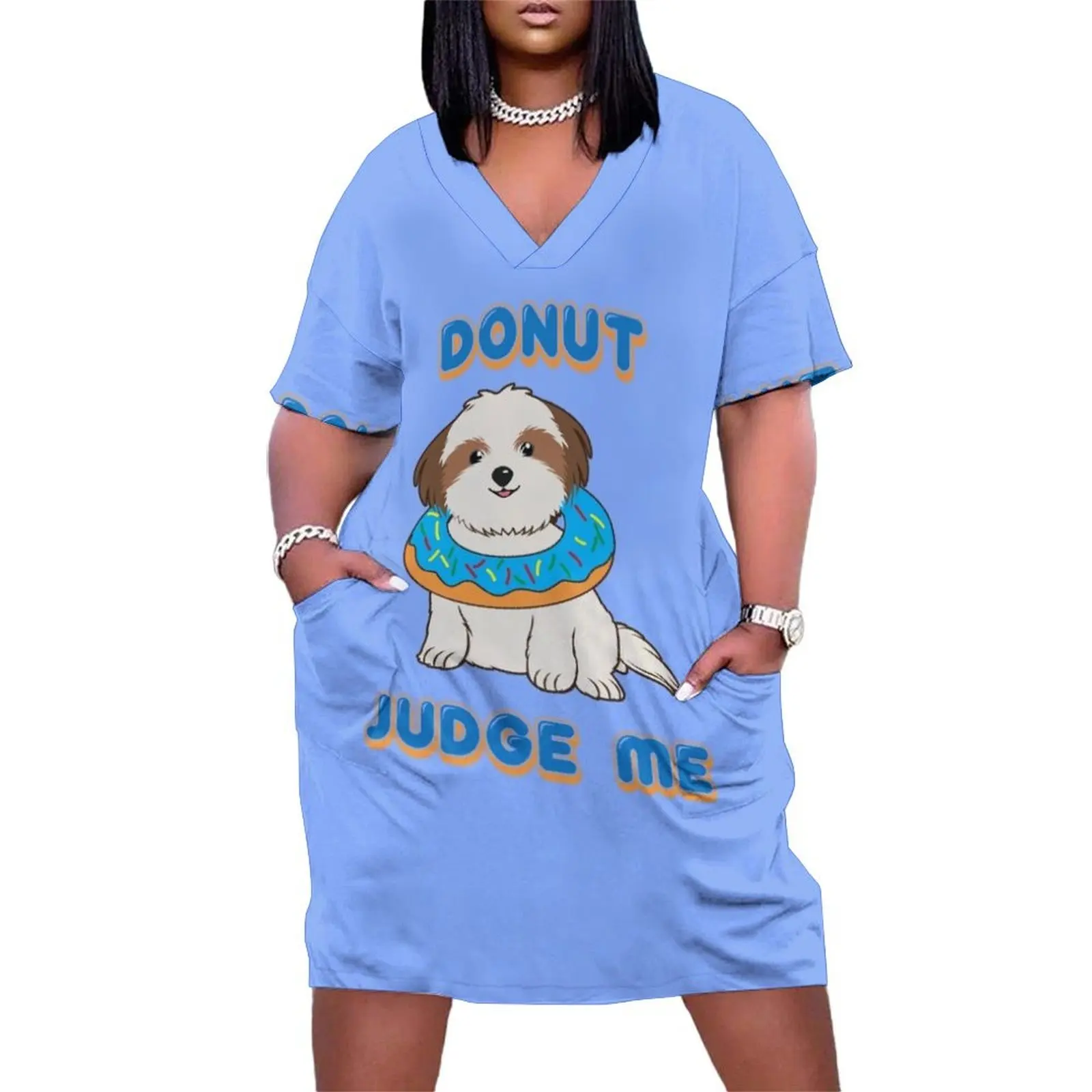 

Donut Judge Me Loose Pocket Dress summer dress woman 2024 trendy dresses for women Dress woman cute