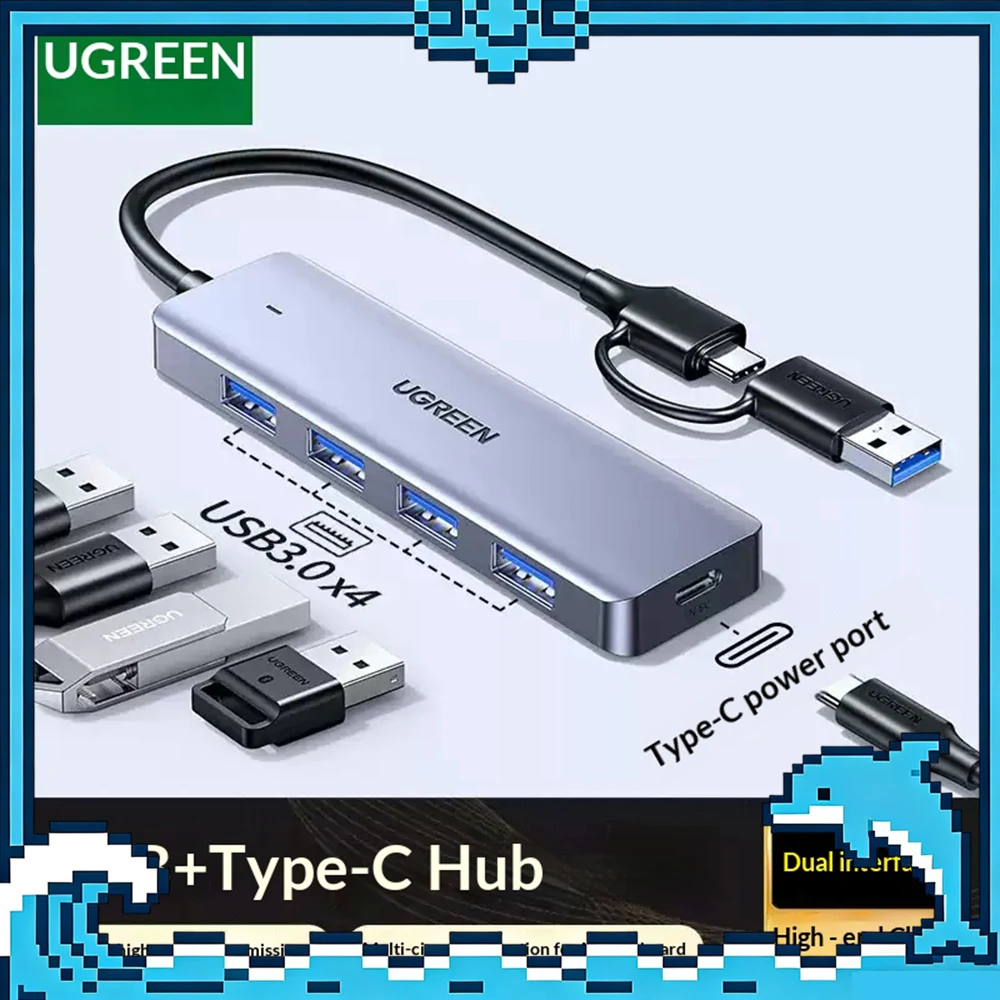 UGREEN 65757 Expansion Dock Laptop Docking Stations,Splitter External Type‑C Powered Hub Adapter Multi‑Function Converter
