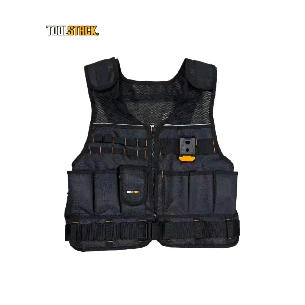 

TOOLSTACK Heavy Construction Vest Multi-Pocket High-Quality Adjustable Shoulder Strap Work Belt Multifunctional Tactical Vest