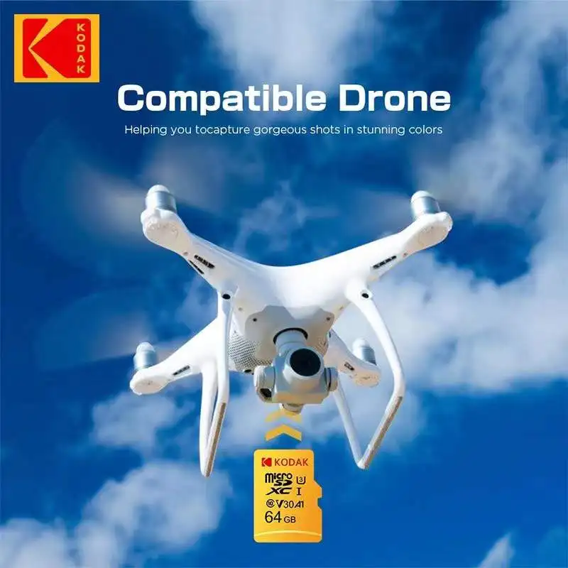 KODAK Micro SD Card Memory Card Class 10 128GB 4K High Speed Cartao De Memoria Flash Memory TF Mecard C10