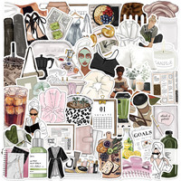 50 Pcs INS-Style Clean Girl Graffiti Stickers - Waterproof DIY Decals for Decor on Guitars(Anime Worlds Store)