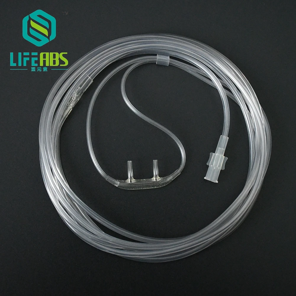 Nasal Oxygen Tube Co2 O2 H2 Oxygen Generator Parts Disposable Medical Pvc Tube Nasal Catheter with Luer Female Connector