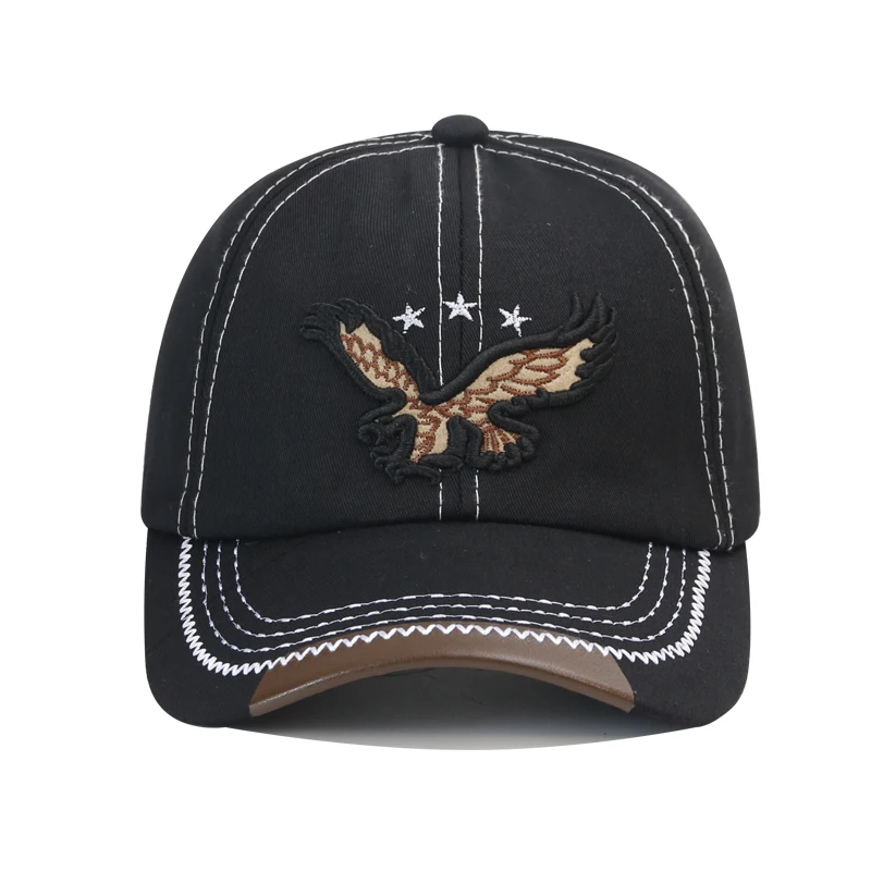 

Classic Outdoor Sports Caps Wide Brim Embroidered Fishing Hat Adjustable Buckle Stylish Baseball Cap For Men Women