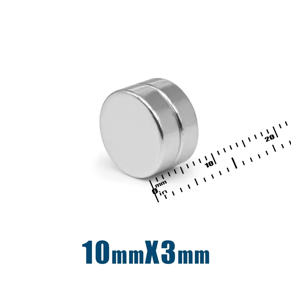 20/50/100PCS 10x3mm Small Round Neodymium Magnet N35 Super Strong Fridge Magnets Disc 10*3mm Magnetic Sheet Fishing Magnet