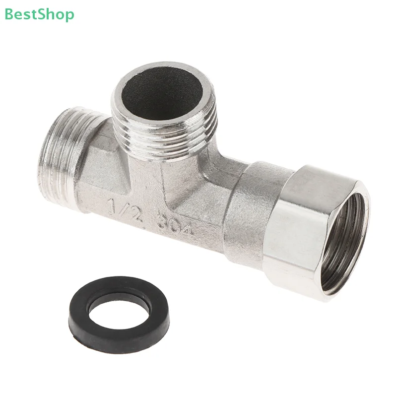 

★ ★ ★ Трехходовой переключатель водопроводных труб из нержавеющей стали, переключающий клапан G1/2 дюйма, Т-образный клапан, переключающий клапан диспенсера для унитаза