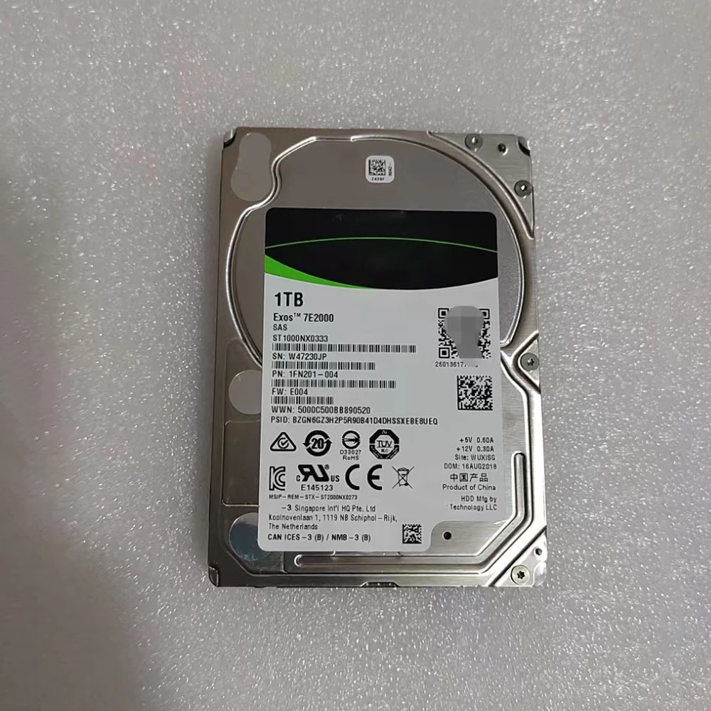 ST1000NX0333 untuk Hard Disk Server 1T 7.2K SAS 2.5 "12G Hard Drive