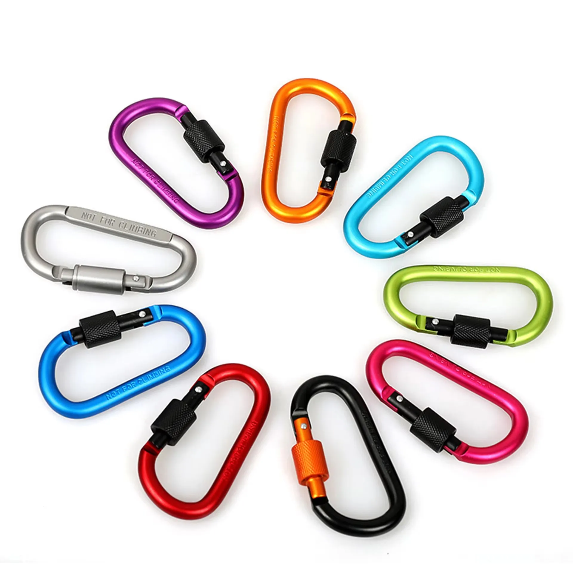 Liga Alumínio Mosquetão Tático Turista Carabin Clip Keys Keychain Set Acampamento Survival Buckle Multi Ferramenta Chave Titular