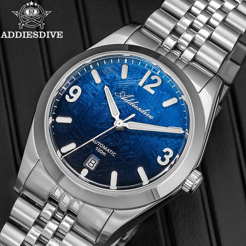 

ADDIESDIVE Automatic Watches For Men 39mm Sapphire Glass Super Luminous Wristwatch 100m Waterproof Calendar 316L Steel Watch New