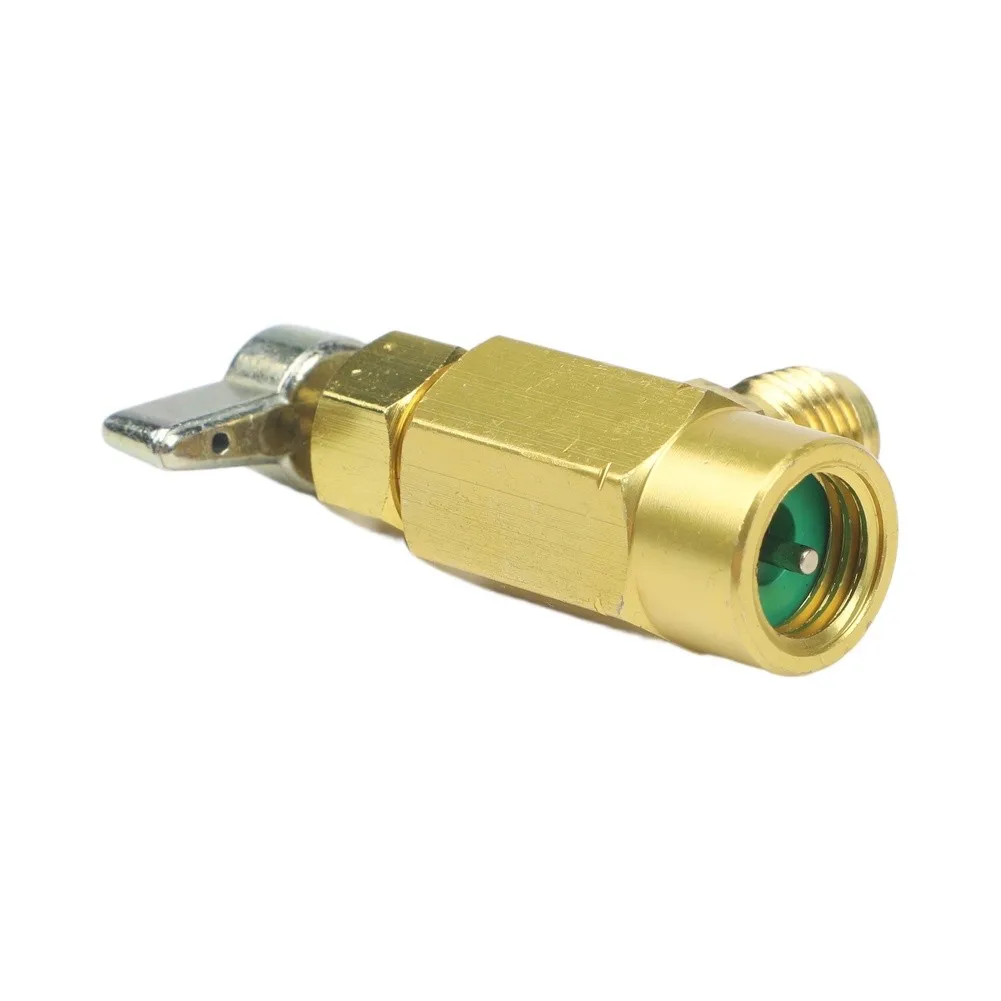 Brass For R1234yf Bottle Opener for Automotive AC Systems with 1/2 ACME-LH Left-Hand Thread and 1/4 for sae Output