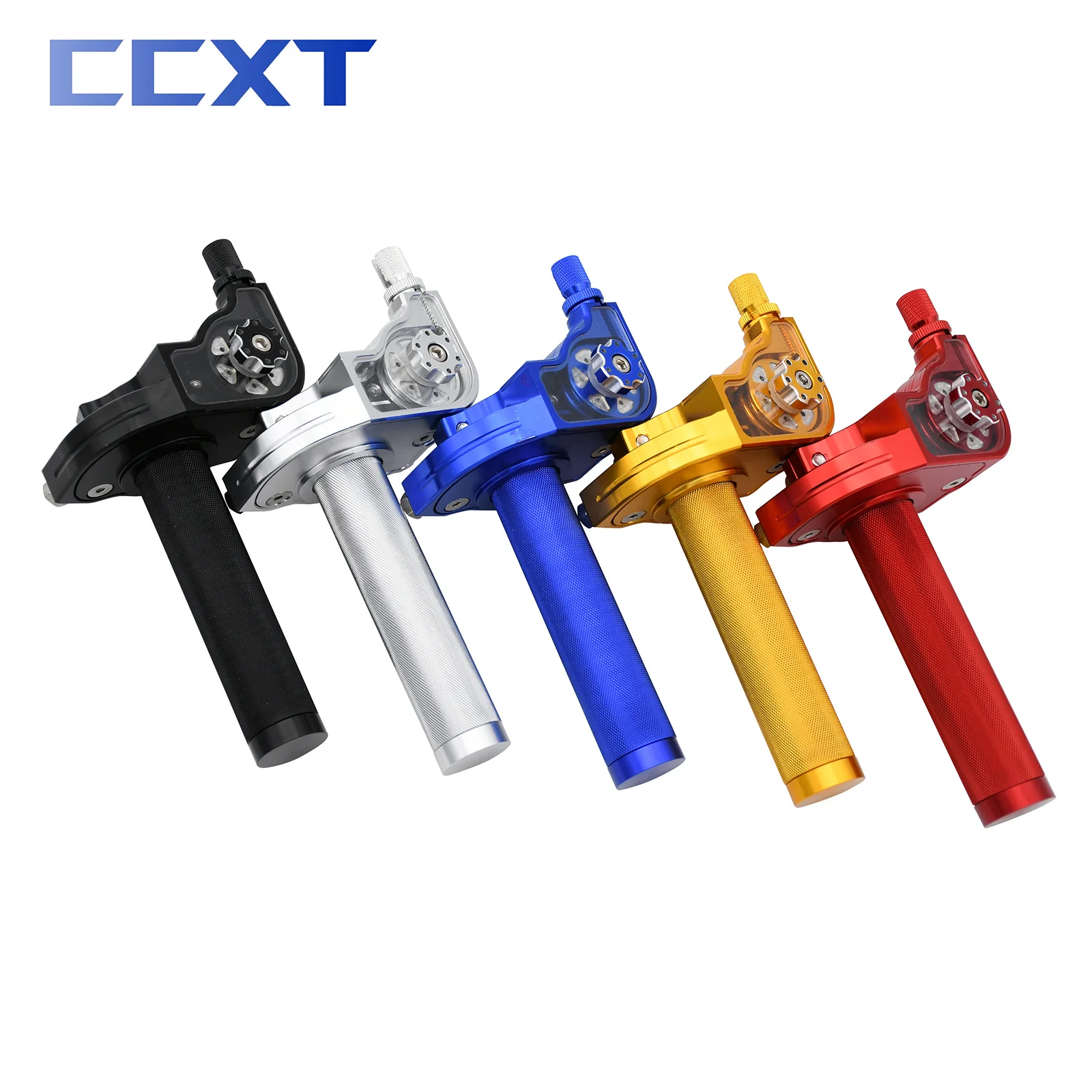 22mm Universele M10 * 1.5 CNC Aluminium Verstelbare Gaspedaal Throttle Twist Grips Stuur Voor Motorfiets Bromfiets Scooter Bike ATV