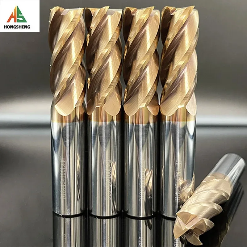 

HRC72 HRC55 6 Fluiten Carbide End Mill Metalen Staal 4 Tanden Wolfraam Frees CNC Afwerking Bewerking Router 4 6 8Mm 10Mm 12MM