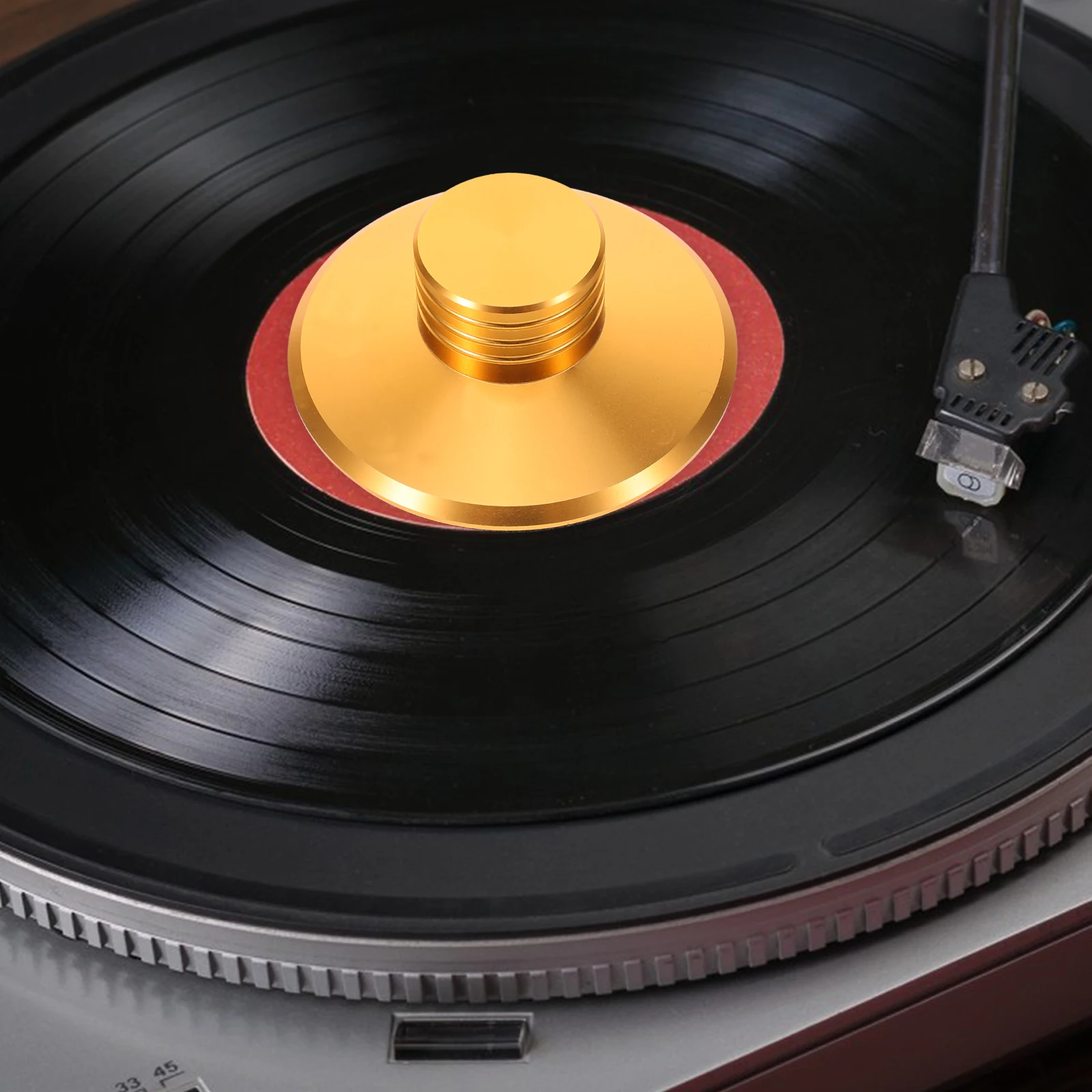 

Record Weight Aluminum Stabilizer Durable Anti-Shock Turntable Disc Weight Vinyl Record Player Clamp Accessory