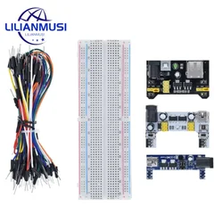 MB-102 MB102 Breadboard 400 830 Point Solderless PCB Bread Board Test Develop DIY for arduino laboratory SYB-830