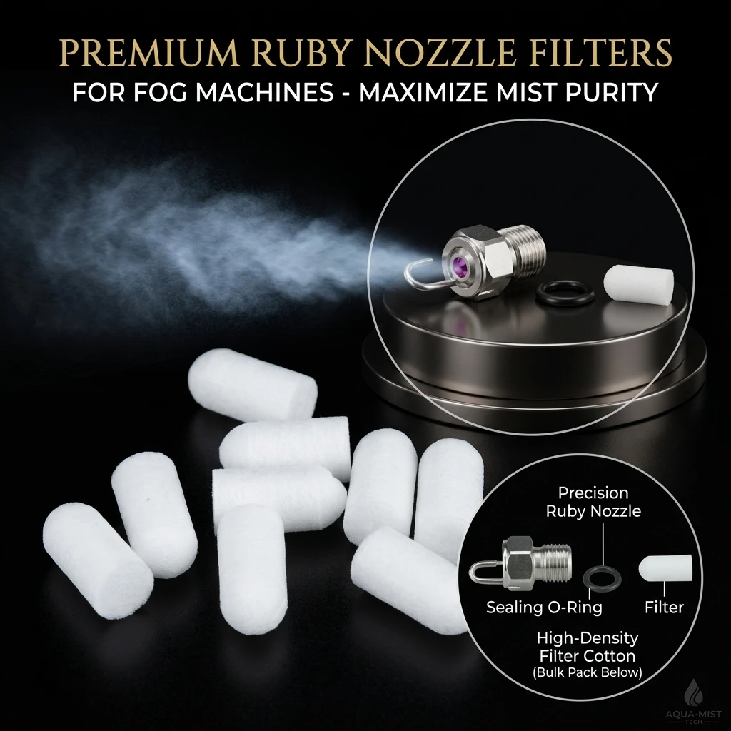 1000Pcs 1/8 Inch High Pressure Fog Misting Nozzle Filter Cotton Filter Net FW Series Accessories For Cooling Humidification
