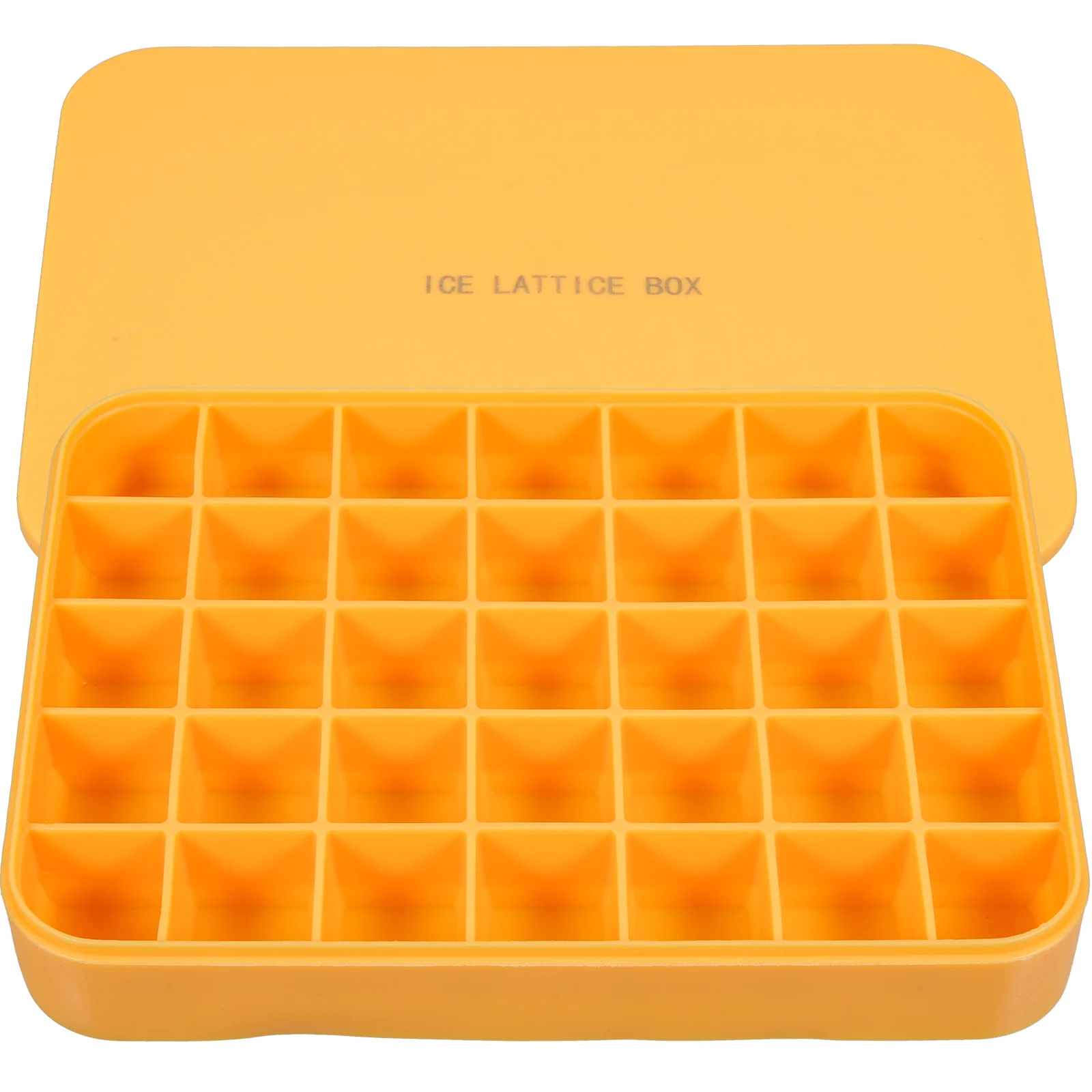 

Tray Large Capacity Silicone Ice Lattice Cube Mold Freezer Household Yellow Cute Making