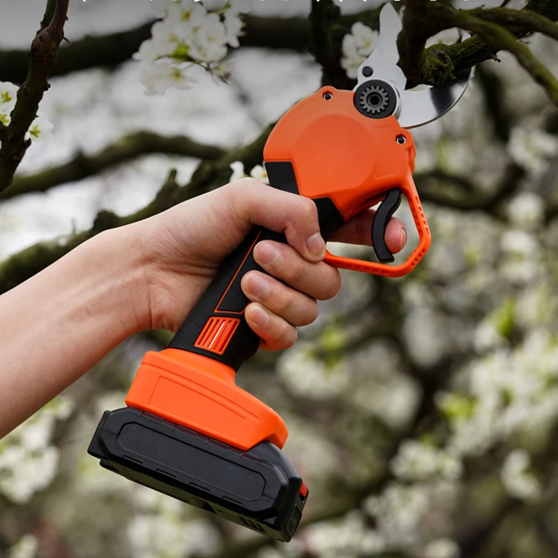 21V Brushless Electric Scissors 30mm Rechargeable Cordless Electric Pruning Scissors Orchard Shrub Branch Garden Gardening tools