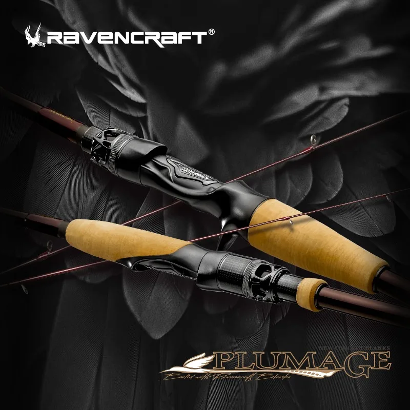 Caña de spinning Ravencraft Plumage – Carbono Toray + anillas Fuji SiC