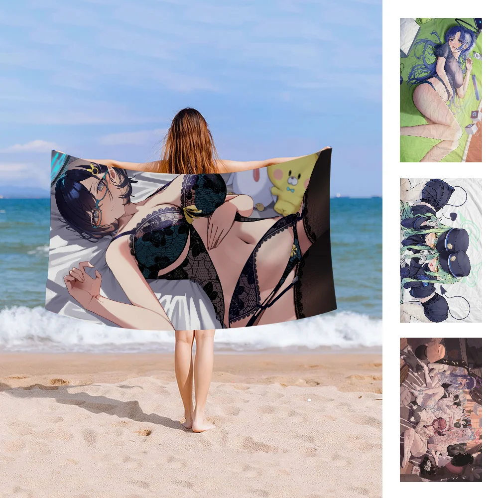 

Blue Archive Cartoon Beach Towel Cute Kawaii Room Decor Bath Girls Children Hand Towels For Bathroom Shower