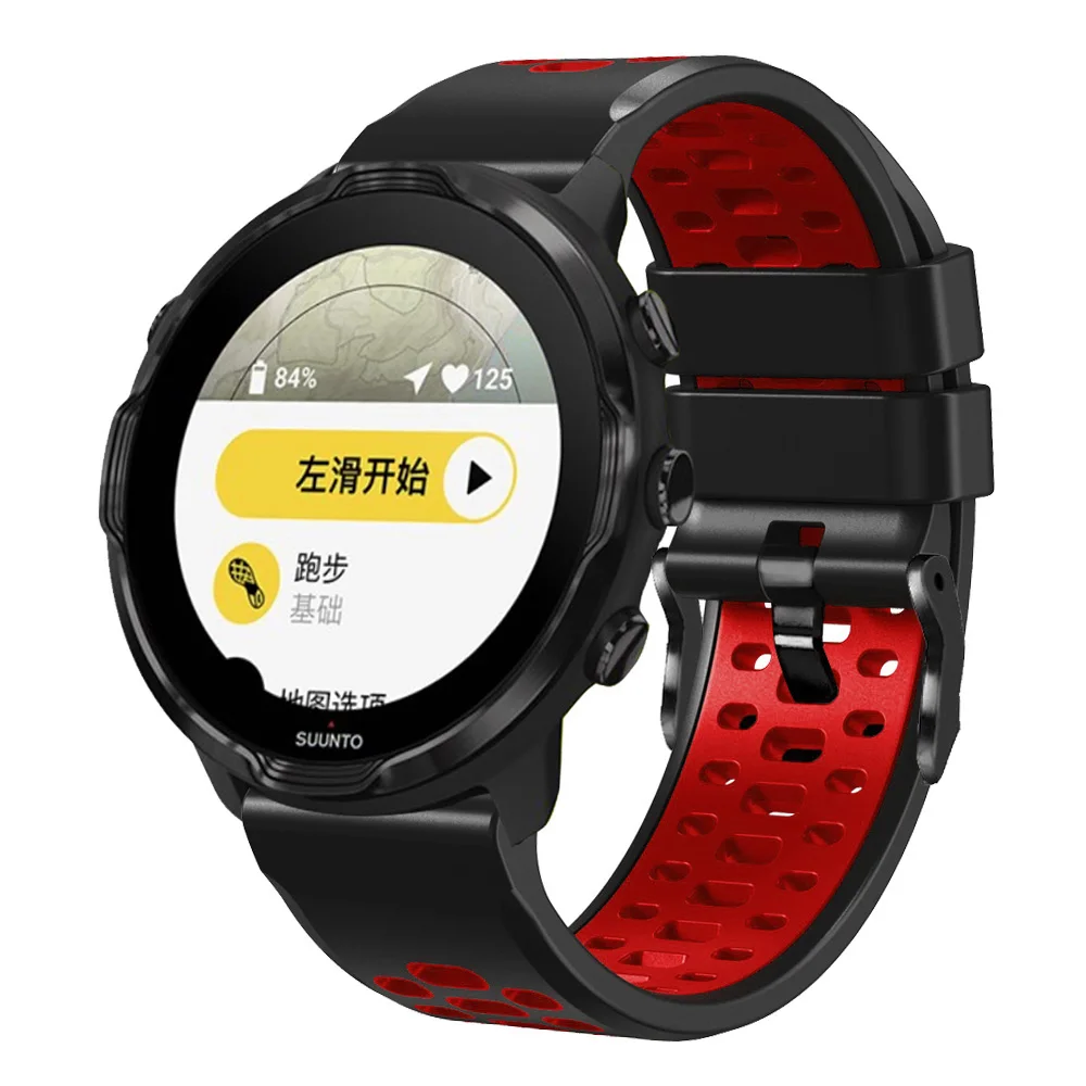 Suunto 7 9 baro용 24mm 소프트 실리콘 손목 밴드, Suunto 7 D5 스포츠 팔찌용 교체 손목 밴드 새로운 SmartWatch 밴드