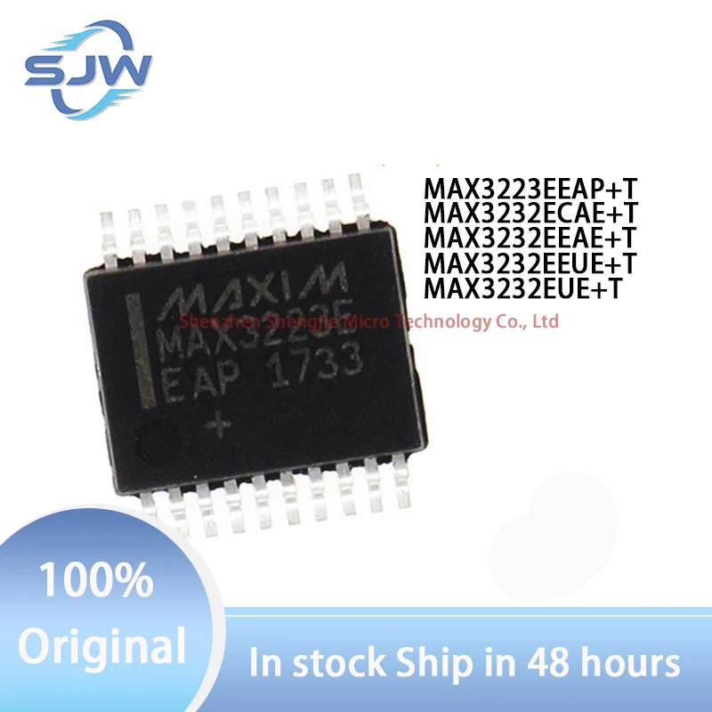 

MAX3223EEAP MAX3232ECAE MAX3232EEAE MAX3232EEUE MAX3232EUE+T encapsulation SSOP-16 SSOP-20 RS232 transceiver chip