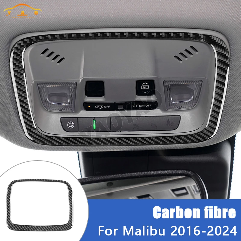 

Roof Reading Light Panel Trim Cover Car Interior Decoration Accessories Car Sticker For Chevrolet Malibu 2016-2024 Carbon Fiber
