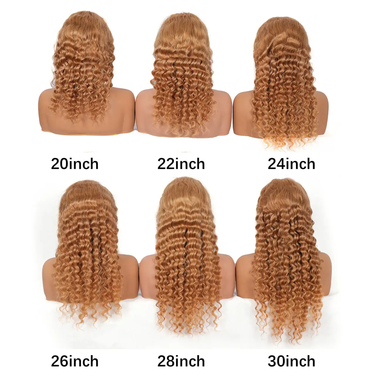 rubio miel # 27 pelucas de cabello humano de onda profunda 13x6, pelucas rizadas de cabello virgen indio, pelucas frontales de encaje HD transparentes 180% prearrancadas