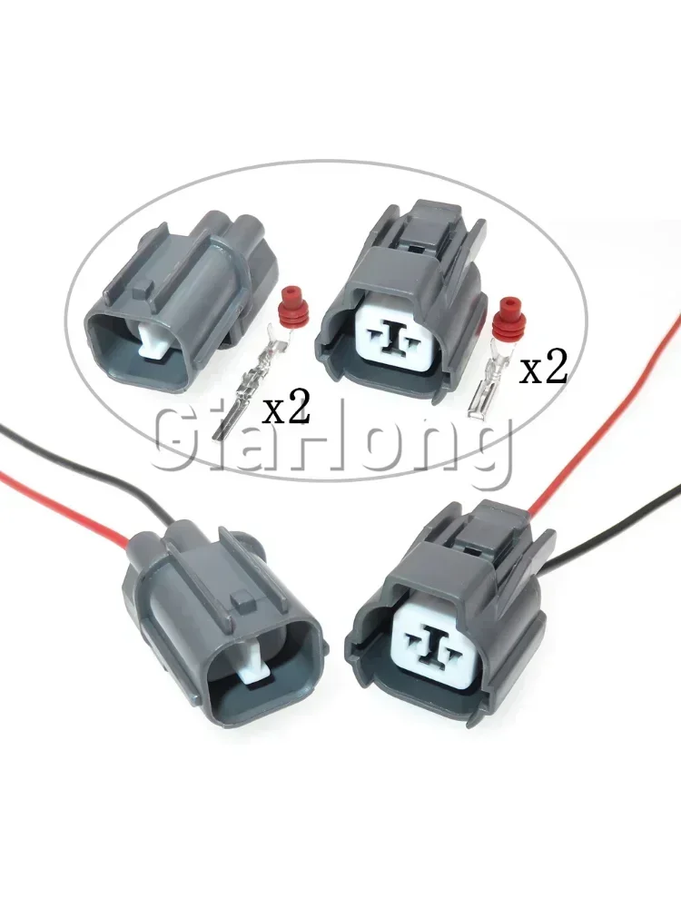 Ensemble de prise de fil de haut-parleur automatique pour Honda, connecteurs d'amarrage mâles et femelles, klaxon de voiture, assemblage AC, pièces à 2 voies, 6181-0070, 6189-0129, 1 jeu
