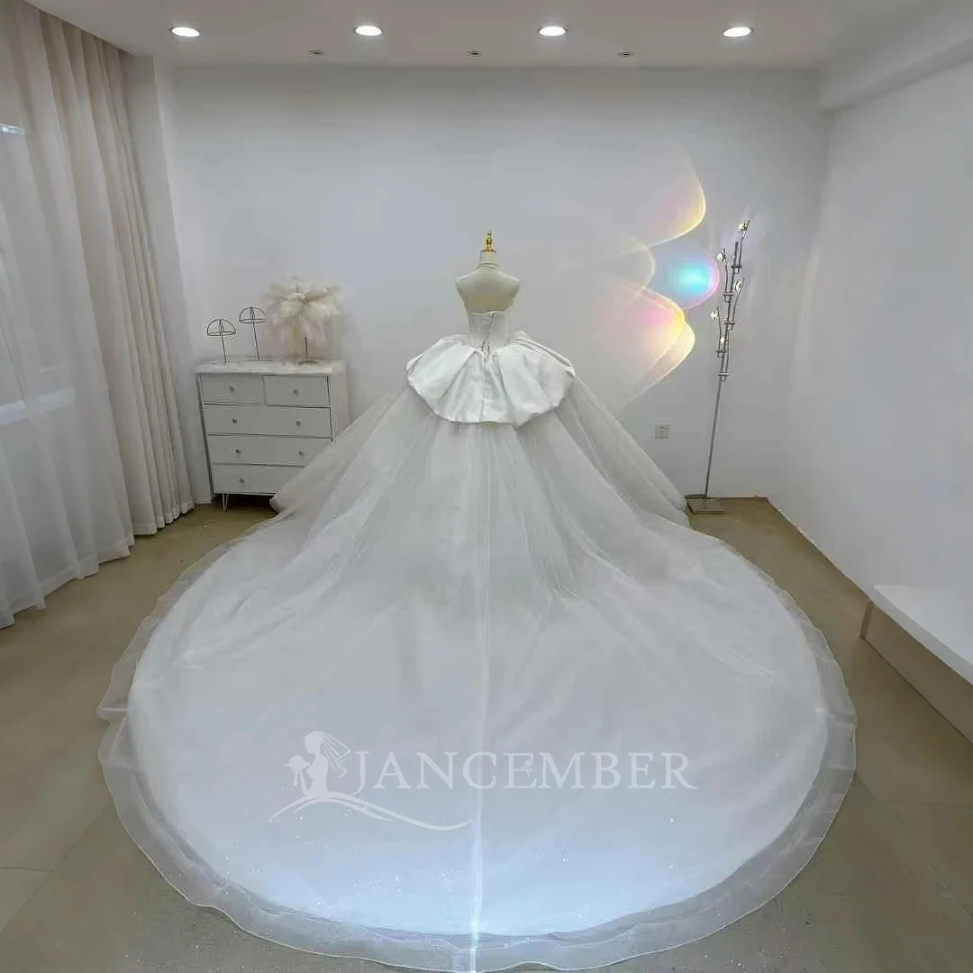 Robe de mariée Vintage personnalisée, sans manches, en Satin, à paillettes, avec traîne, robes de mariée sur mesure