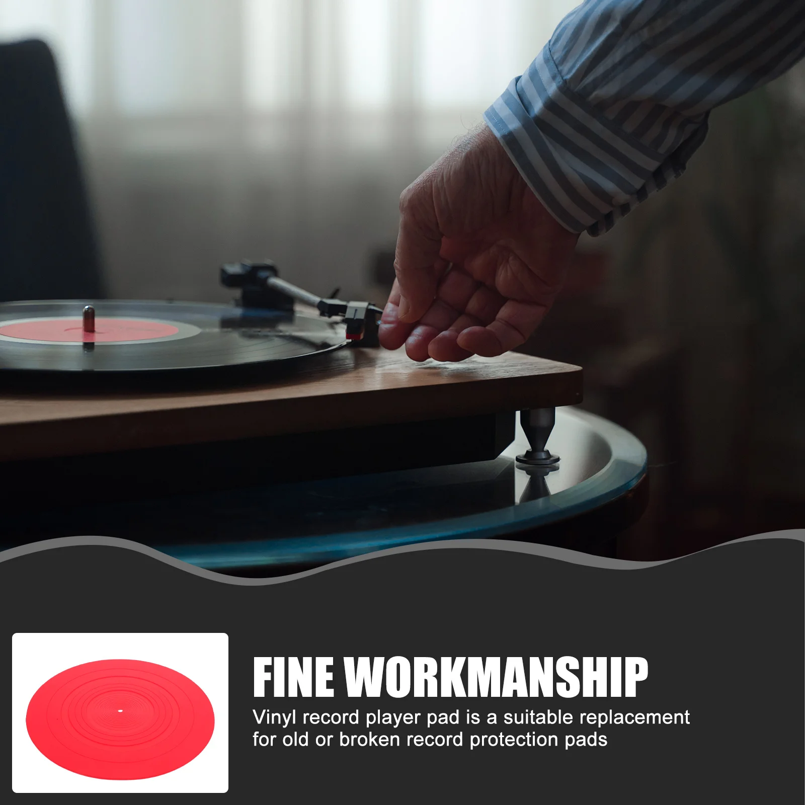 

Turntable Mat Vinyl Record Platter along with Microwave Pad Silica Gel Player Mats Office