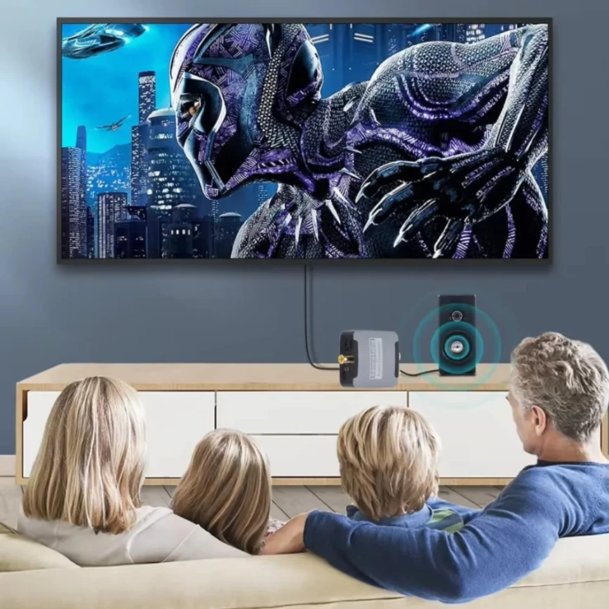 Convertitore audio da digitale ad analogico 192KHz DAC Digital SPDIF Convertitore da ottico a analogico L/R RCA Adattatore ottico da 3,5 mm Toslink