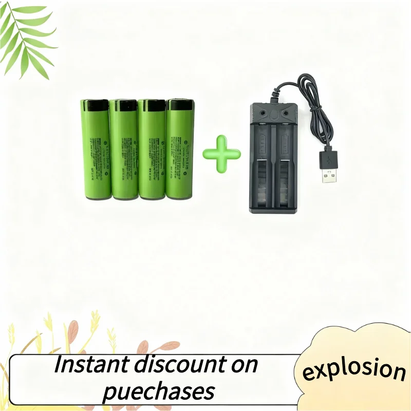 100% بطارية ليثيوم قابلة للشحن 18650 بطارية 3.7 فولت 3400 مللي أمبير 34B صب مصباح دي poche Charur USB الأصلي الجديد NCR18650B