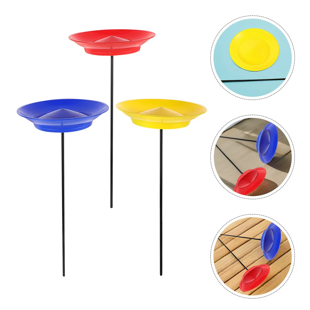 

Balance Juggling Discs 3pcs with Poles Skill Game Set for Adults Circus Themed Spinning Training Equipment