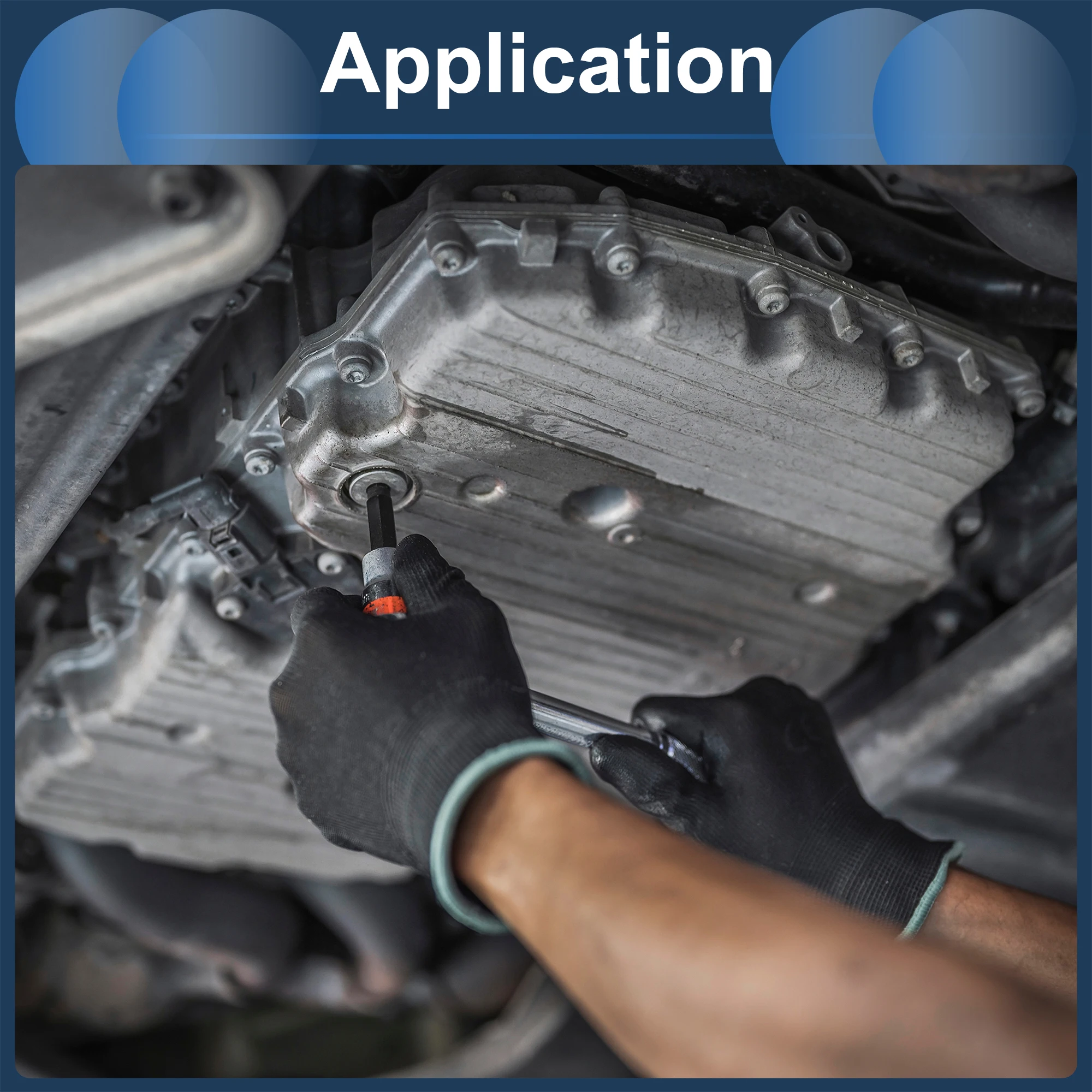 UXCELL Veicolo No.8685184 Coppa dell'olio motore per auto Coppa dell'olio Coppa dell'olio di trasmissione per Chevrolet Cavalier 1995-2005 Ferro Nero