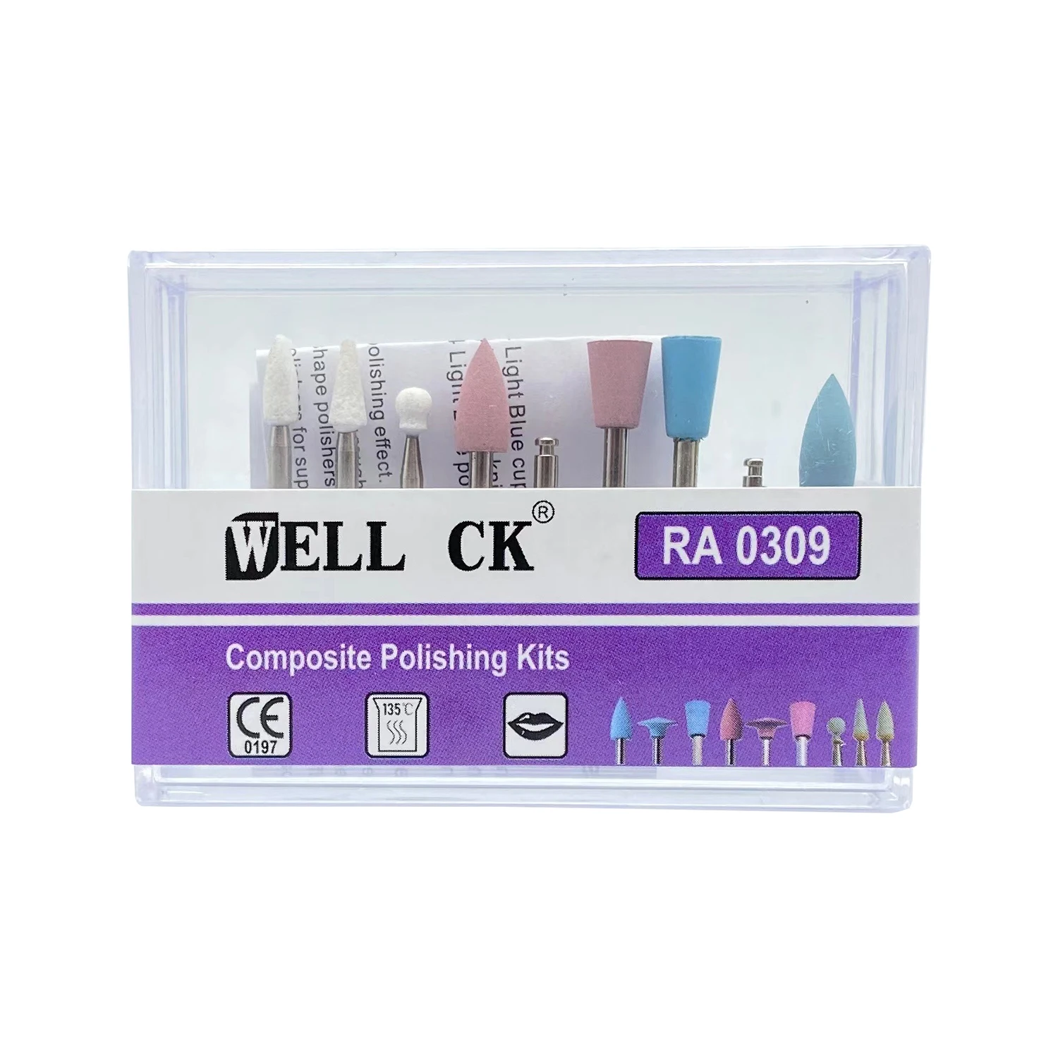 Kits de pulido de compuesto Dental RA0309 para pieza de mano de baja velocidad, Kit de contraángulo, higiene bucal, pulido de compuesto Dental