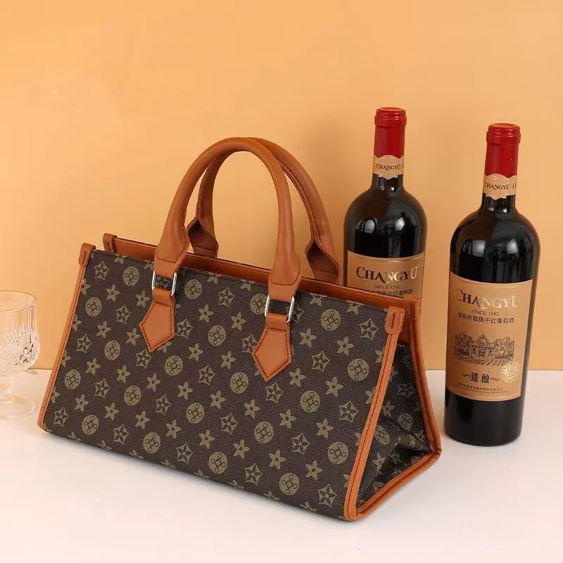 Red Wine Tote Bag Gift Box Packaging Red Wine Box 2-pack Holiday Gift Red Wine Packaging Box