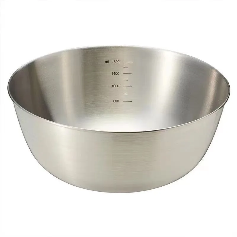 Three Piece Household Scale Basin Set, Stainless Steel Cooking Basin, Thickened Design, Essential For Daily Home Use