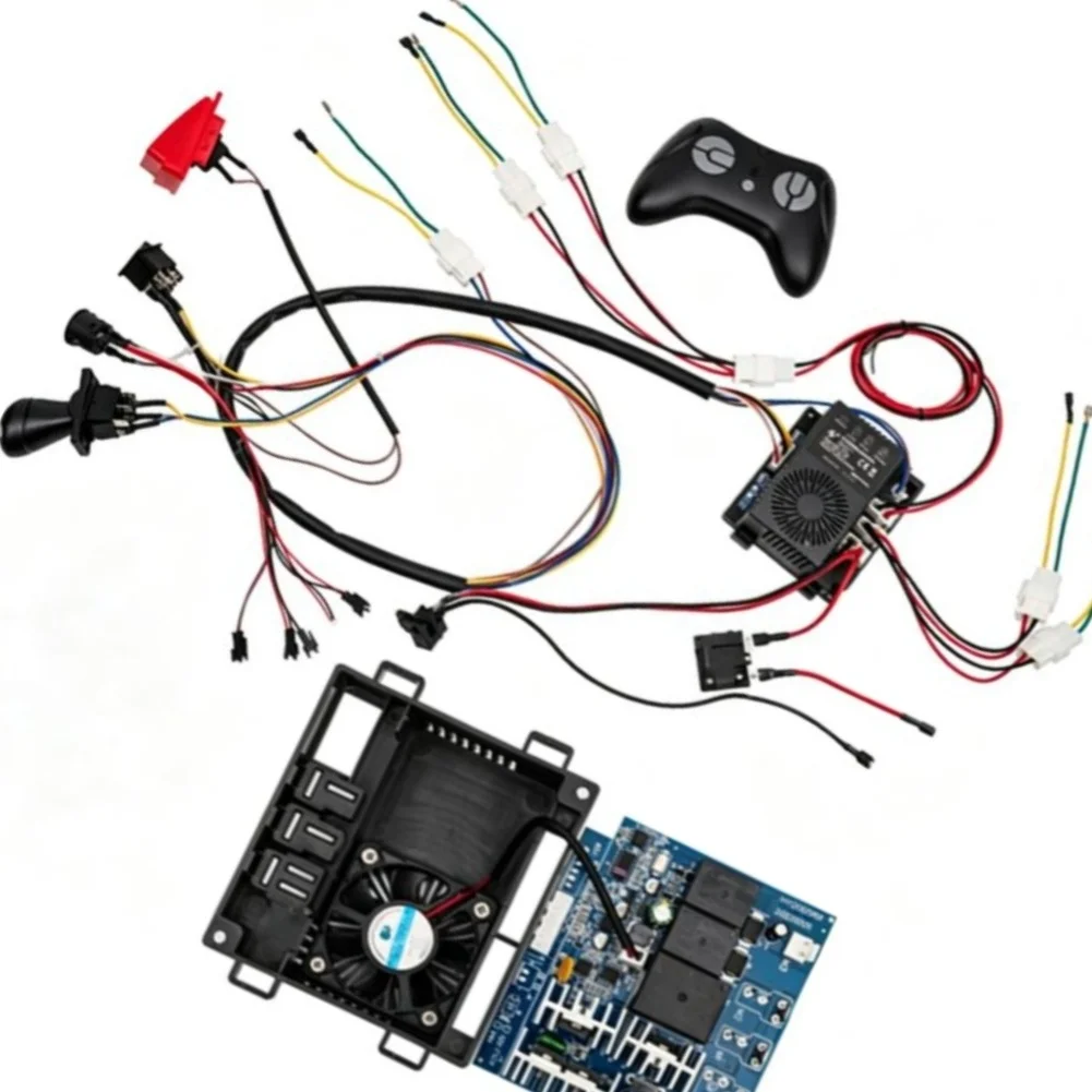 Wiring Harness Kit for 24V Childrens Electric Vehicles with 2.4G Remote Control and Compact 8.5x5.3x2.5cm Design