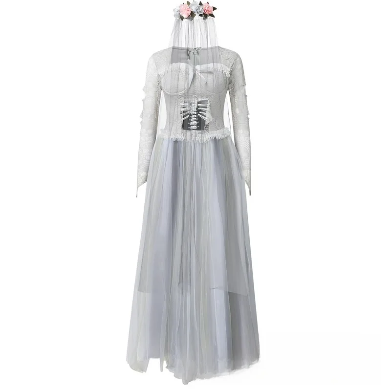 

Halloween Horror Ghost Bride Dress Women's Traditional Costume Stage Performance Spring New Arrival