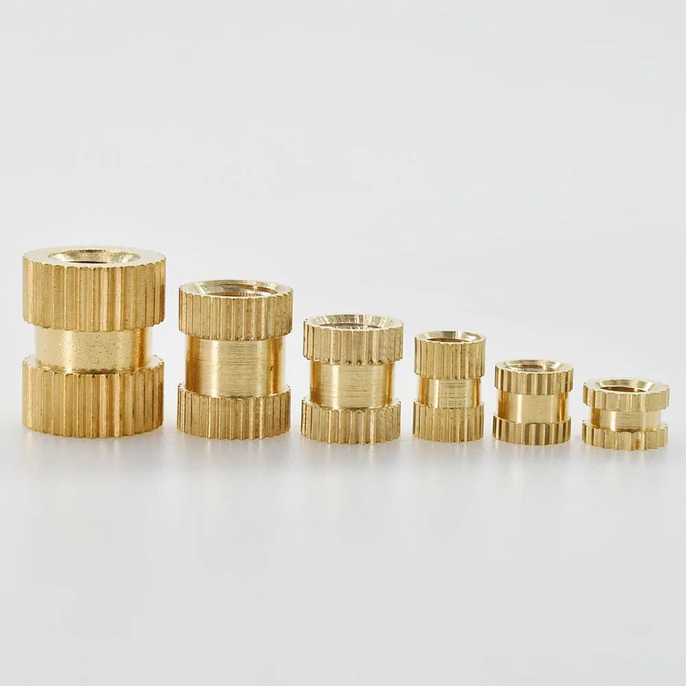 100/300Pcs M2 M3 M4 M5 M6 Threaded Inserts, Brass Heat Set Insert for DIY Plastic and 3D Printing Components, Metric Knurled Nut