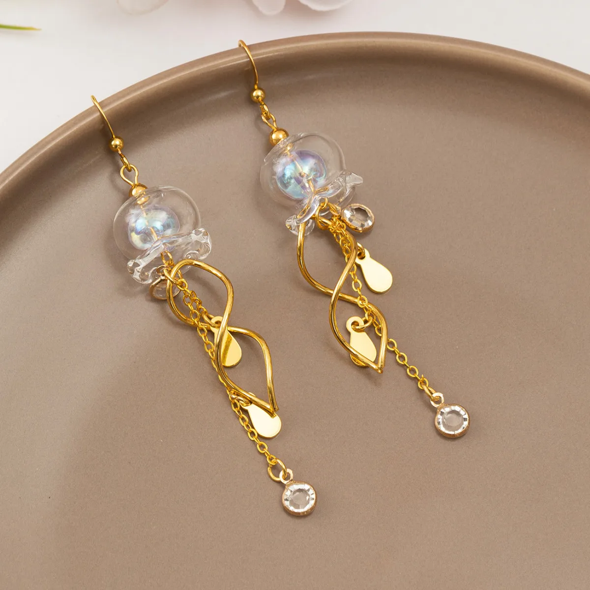 A Pair Of Jellyfish Dangling Earrings