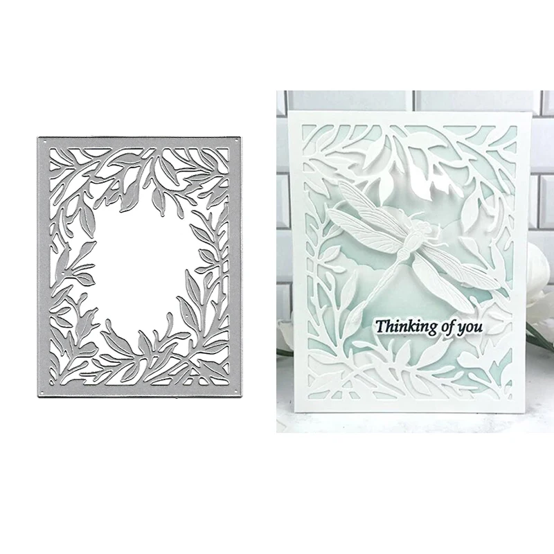 Metal Cutting Die For Christmas DIY Photo Album Scrapbook 3D Greeting Card Decoration Leaf Frame Template 2022 NEW