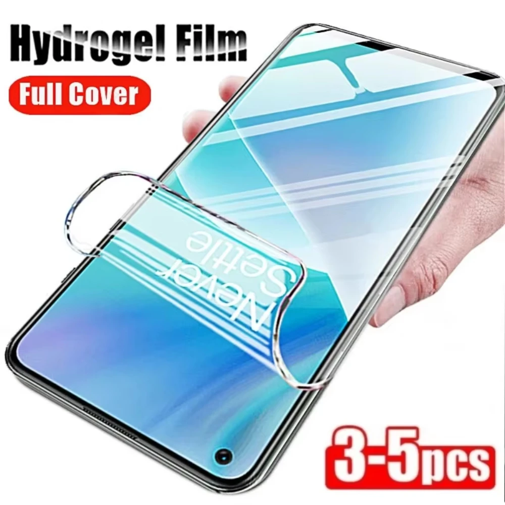 5-3Pcs Hydrogel Film For OnePlus 12 11 10 9 8 Pro Screen Protector Film OnePlus 10R 9R 8T 7T 6T Nord N10 N100 N20 5G Film