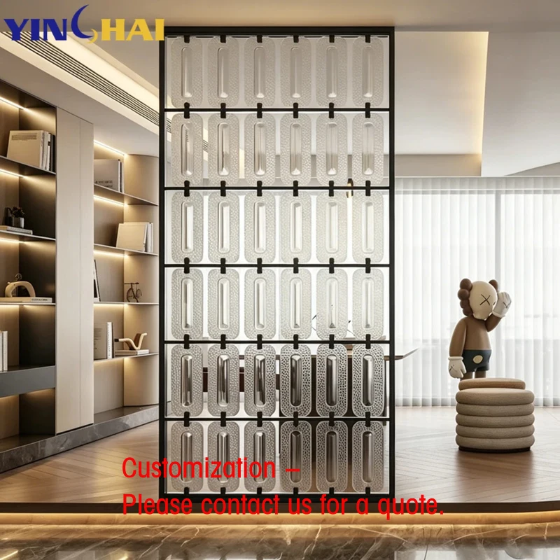 custom.Stainless Steel Screens Wall Panel Room Dividers Glass Partition Wall High End Residential Space