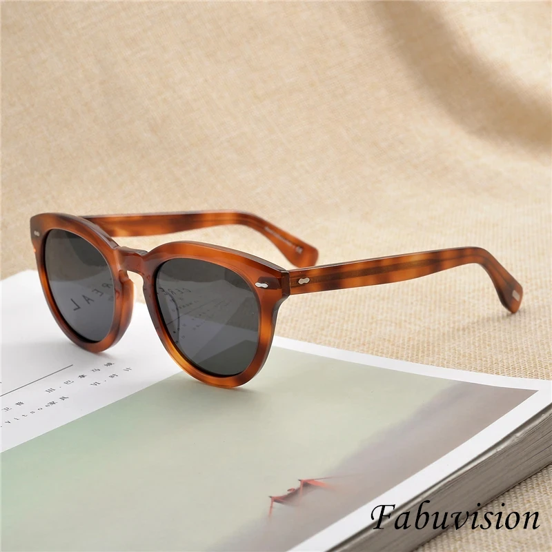 Luxury Woman Sunglasses OV5413 Round Circular Polarized Retro Vingtage Acetate Female Male Sunglasses Shades Sun glasses