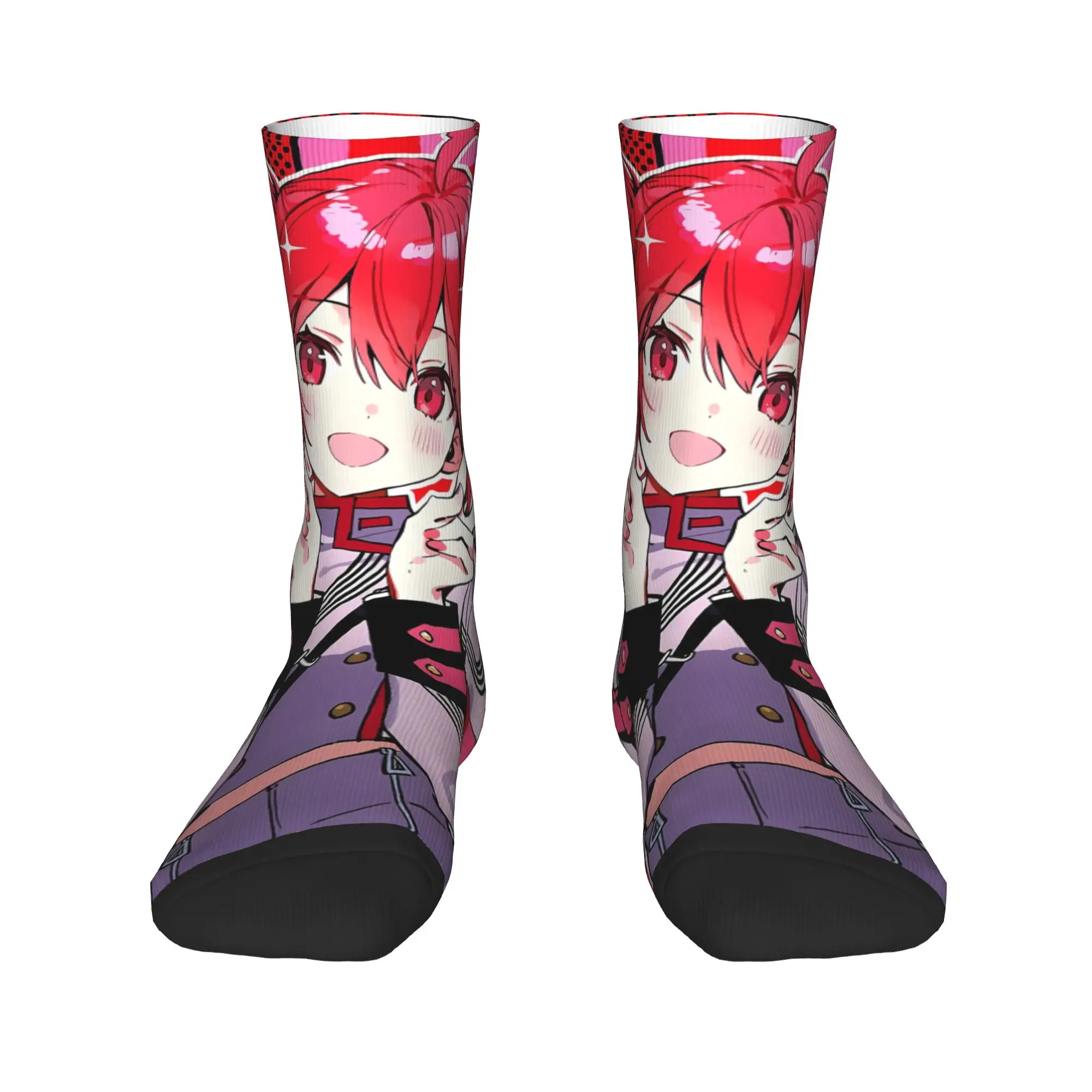 Kasane Teto Pop Pose Manga Socks  Gothic Stockings Spring Non Slip Men Socks High Quality Design Skateboard Socks