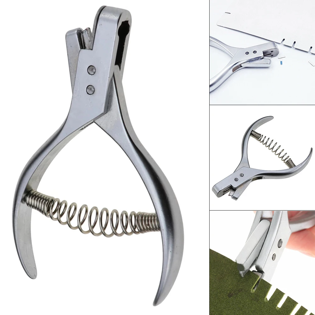Punch Plier Garment Pattern Notcher Pro Designer Tailors Steel Sewing Punched Cards Cardboard Photo ID Card POS Card Marker