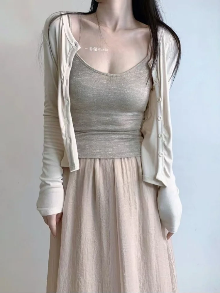 

Sunscreen Sweet Elegant Long Sleeve Coat All-match Short Small Fellow Slim Korea Chic Minority Office Lady Coats