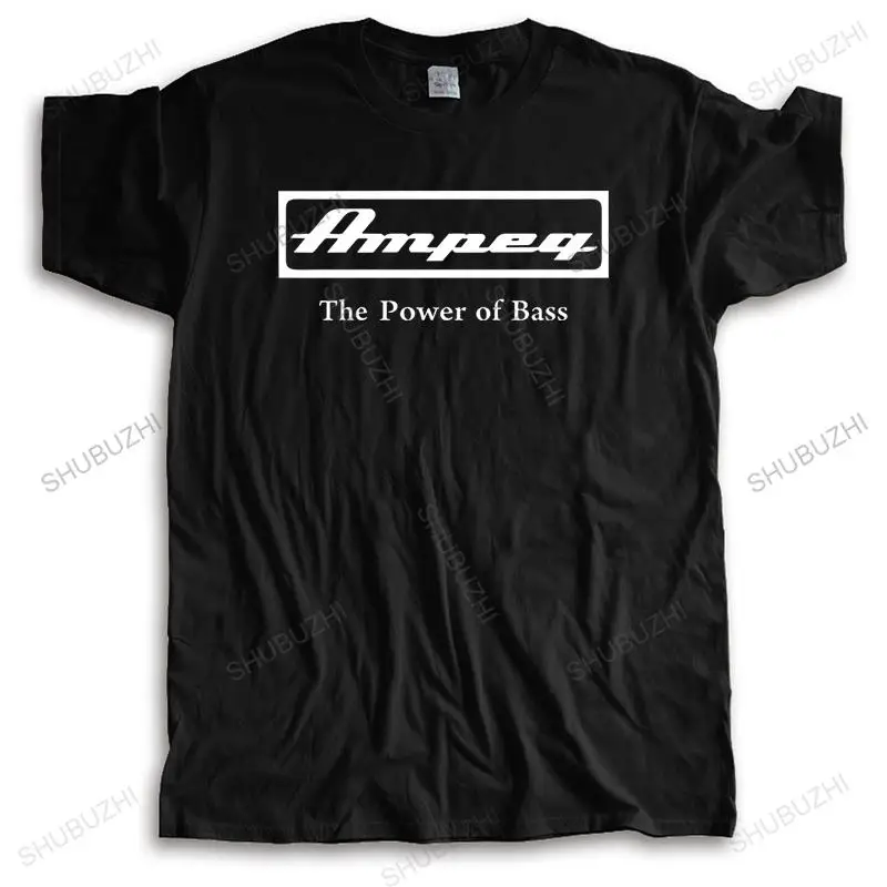 The Power Of Bass ( Ampeg ) T Shirt  Pure Cotton Amps Amplifiers Amplification Synth Synthesizer Music Sound Randall Mesa