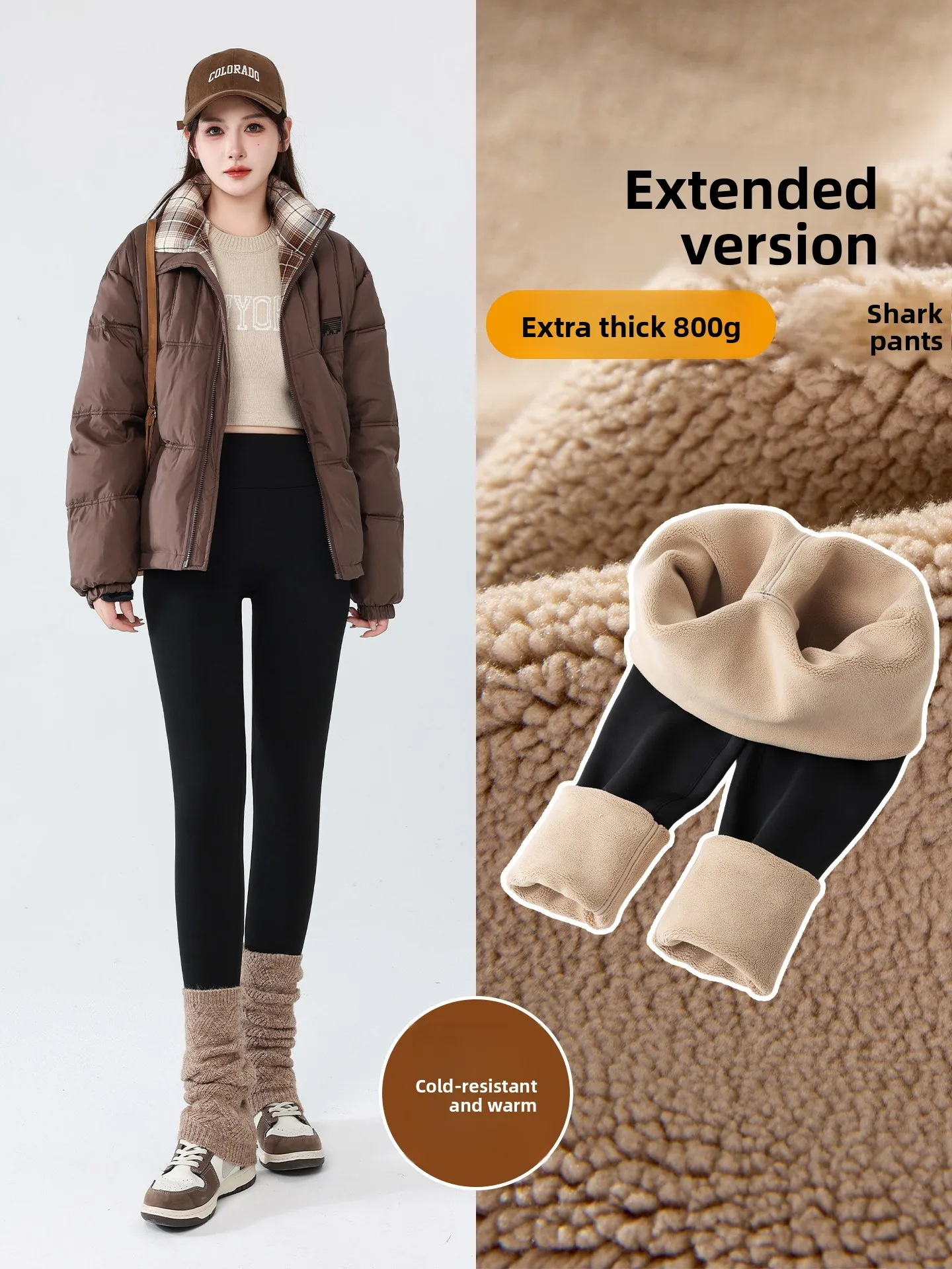 

Утепленные женские леггинсы для йоги с высокой талией, на флисовой подкладке, удлиненные, больших размеров, для осени и зимы, 800 г